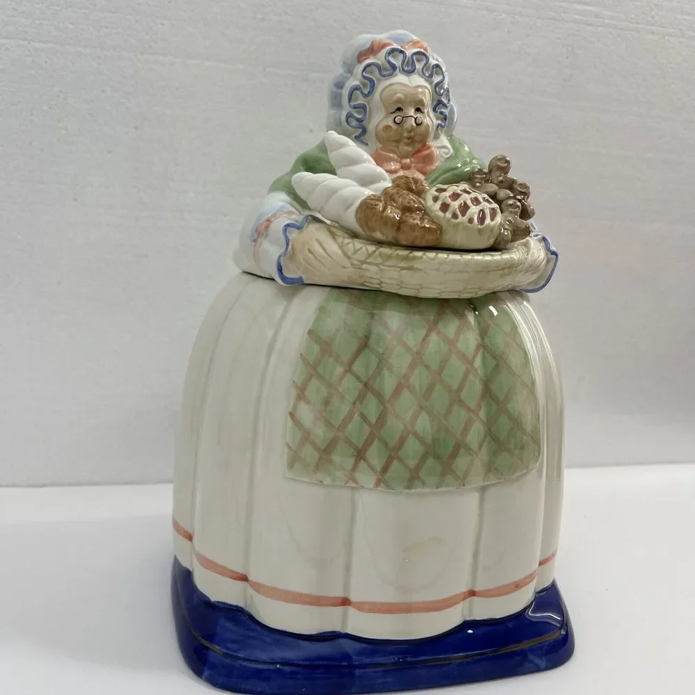 Vintage Fitz & Floyd Ceramic Grandma Granny Baker‎ Cookie Jar 11